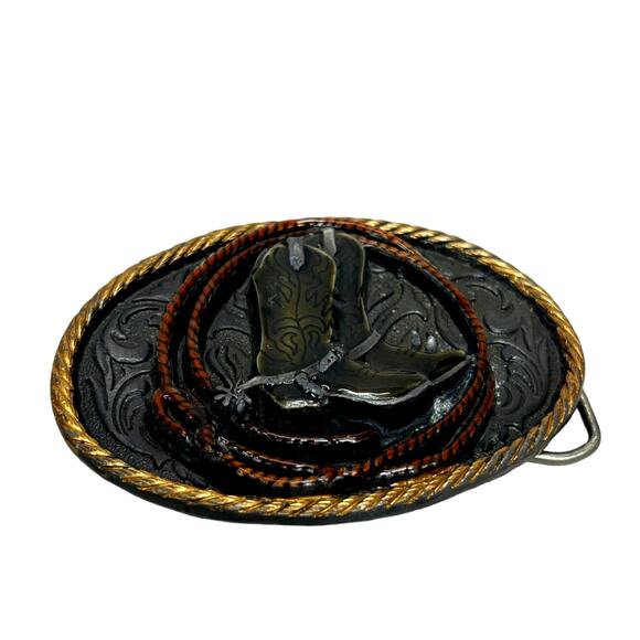 Buckles of America Masterpiece Collection Boots Lasso Rope Spurs Oval - Picture 1 of 4